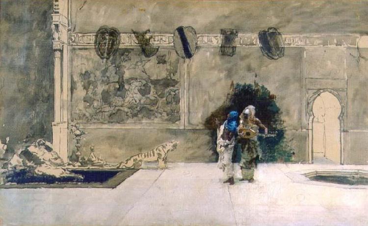 Maria Fortuny i Marsal Arabi nel cortile China oil painting art